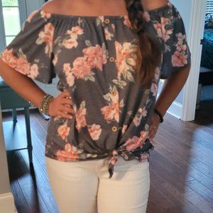 Closet Candy Floral Print Tie bottom top